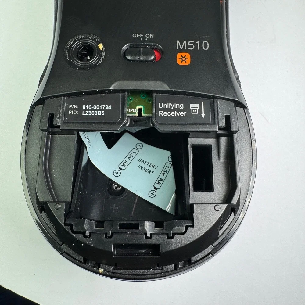 Logitech M510 Wireless‎ Laser Mouse High Performance Dark Gray NO Receiver / US